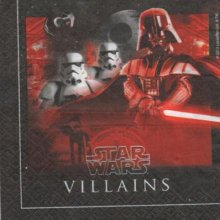 Serviette Star Wars Dark Vador de 33 cm X 33 cm 2 plis