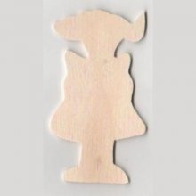 Fille en bois à peindre 80 mm x 30mm