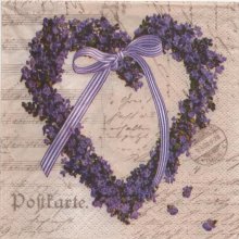 Serviette papier fleurs bleu couronne 33 cm X 33 cm 3 plis