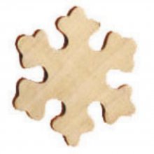 Support bois flocon en bois à peindre 70 mm x 60 mm