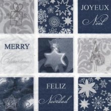 Serviette papier Joyeux Noël et cadeau  33 cm X 33 cm 3 plis