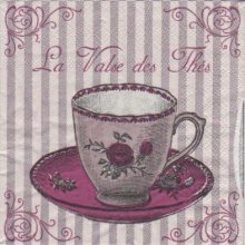 Serviette papier la valse des thes 25 cm x 25 cm 3 plis