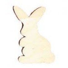 Support bois lapin en bois à peindre 60 mm x 50mm