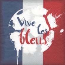 Serviette papier Les Bleus 33 cm X 33 cm 3 plis
