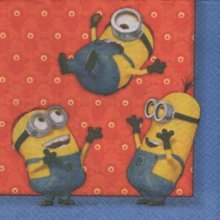 Serviette papier Les Minions  33 cm X 33 cm 2 plis