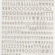 Stickers lettres transfer