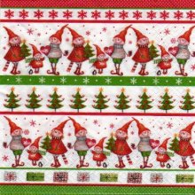Serviette papier Lutin de Noël 33 cm X 33 cm 3 plis