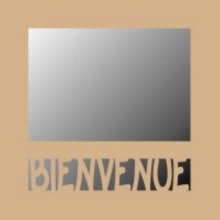 Miroir MDF BIENVENUE 380 mm X 380 mm