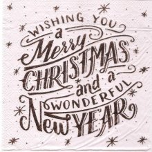 Serviette papier Merry Christmas 25 cm X 25 cm 2 plis