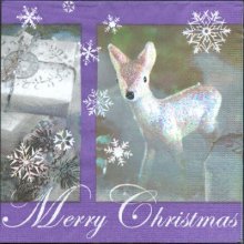 Serviette papier Joyeux Noël 33 cm X 33 cm 3 plis