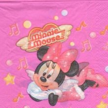 Serviette papier Minnie music  33 cm X 33 cm 
