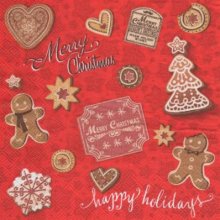 Serviette papier Noël Merry Christmas 33 cm X 33 cm 3 plis