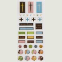 Stickers 3D Oeufs et fleurs