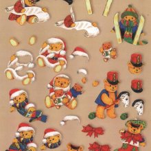 Feuilles 3D Noël et oursons