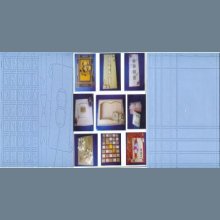 Pochoir embossage motif lettres