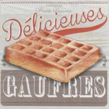 Serviette papier motif petit desserts 33 cm X 33 cm 3 plis
