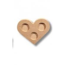 Porte bougie coeur MDF 15 cm