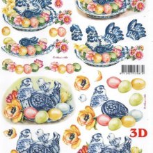 Feuilles 3D poule et Paques
