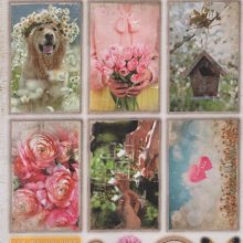 Feuilles 3D Printemps et chien 