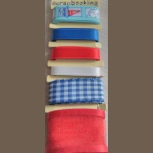 Rubans scrapbooking lot de 6 x 75 cm