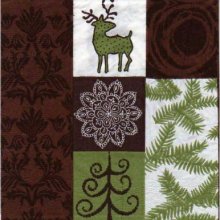 Serviette papier sapin de Noël 33 cm X 33 cm 3 plis
