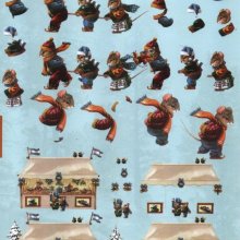 Feuilles 3D famille petite souris