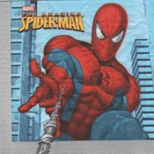 Serviette Spiderman de 33 cm X 33 cm 2 plis