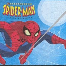 Serviette Spiderman de 33 cm X 33 cm 2 plis