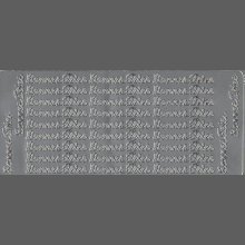 Stickers Bonnes Fêtes argent 230 mm x 100 mm