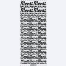 Stickers Menu couleur argent 230 mm x 100 mm
