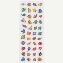 Stickers poissons planche de 43 pieces