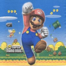 Serviette papier Super MarioBros de 33 cm X 33 cm 2 plis