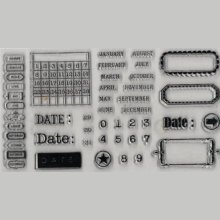 Tampons transparent calendrier 