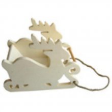 Traîneau bois 2 cerfs 160 mm x 85 mm