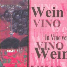 Serviette papier motif vin de 33 cm X 33 cm 3 plis
