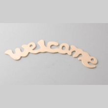 Support bois Plaque en Bois motif « Welcome » 