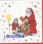 Serviette papier Père Noël et cadeaux