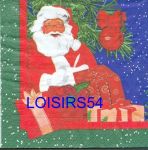 Serviette papier Père Noël et sapin