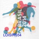 Serviette papier Brésil coupe du monde 2014