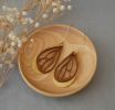 boucles d'oreilles en bois