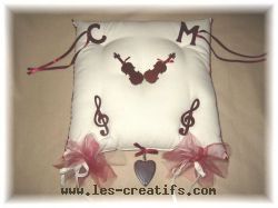 Coussin de mariage thème musique