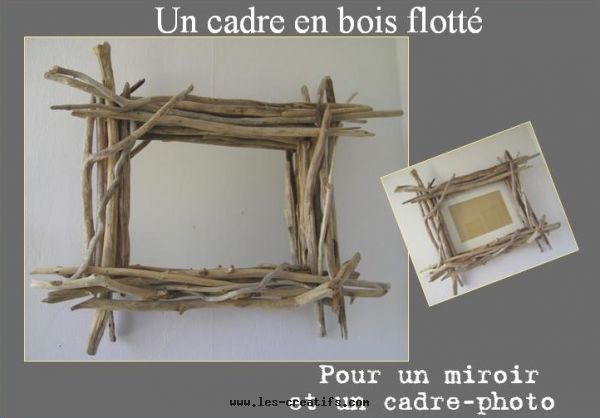 Cadre photo en bois flotté