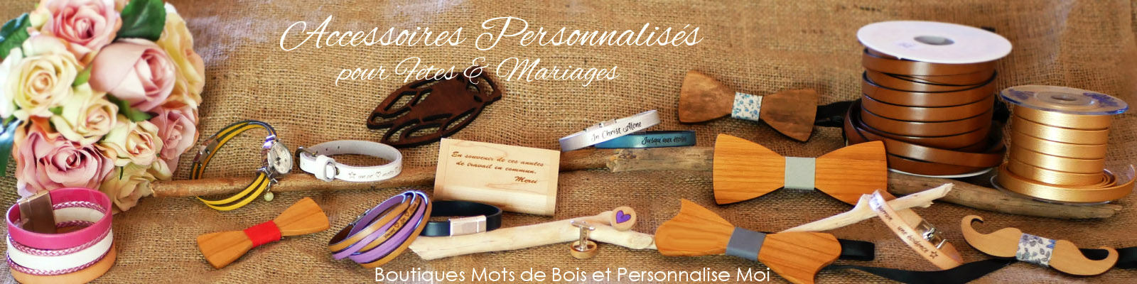 accessoires personnalisés fetes et mariages