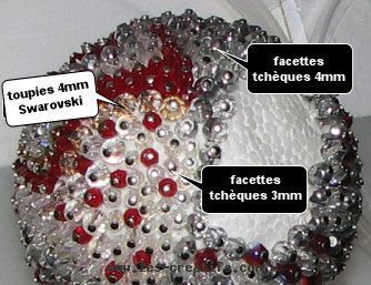 Boule en perles de différentes tailles
