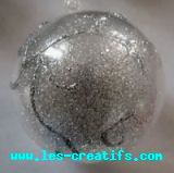 boule de Noel paillettes argent