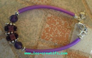Bracelet tube et perles Swarovski