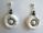 Boucles d'oreille en howlite blanche