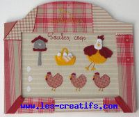 tableau tissu poule