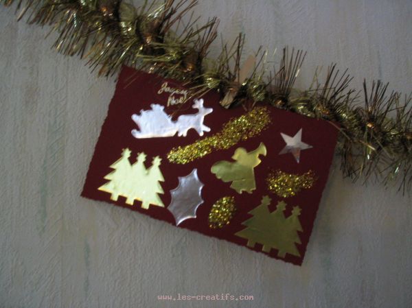 Carte de Noël enfant avec stickers