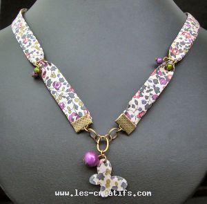 Collier en biais Liberty fillette